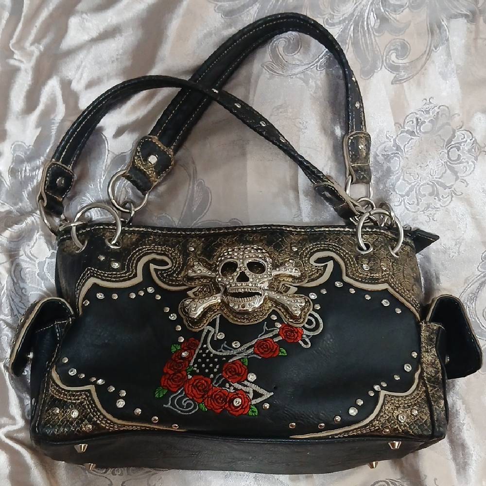Georgous Hardcore Black and Gold Designer Women's Bag